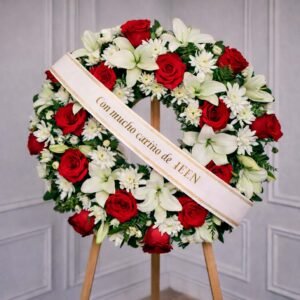 Corona de Flores con Cintilla